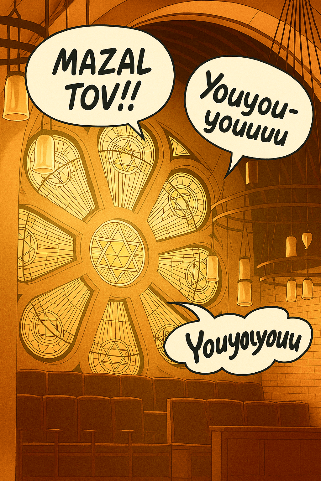 Woman in red outfit poses by a red telephone booth.