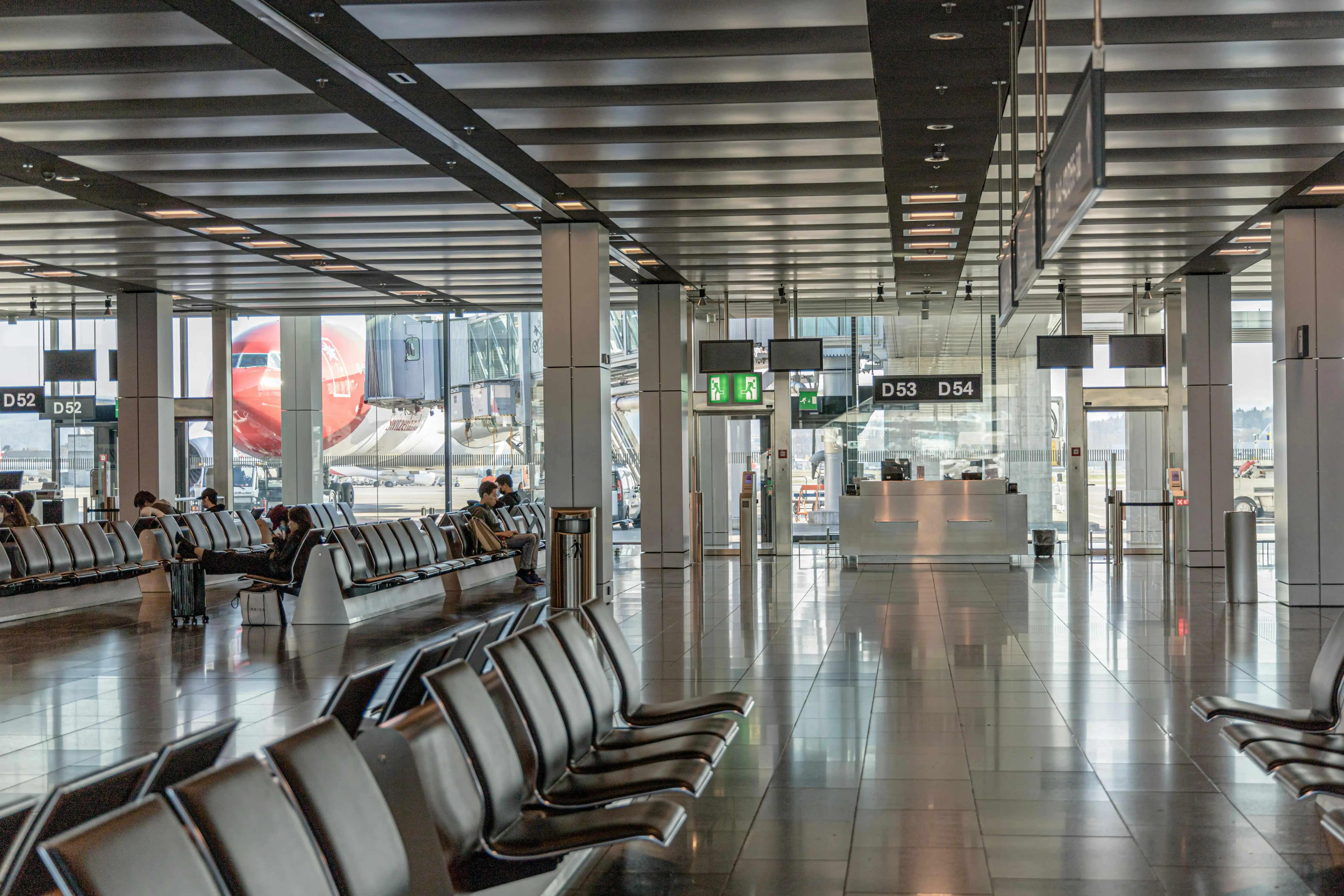 sièges dans un aéroport