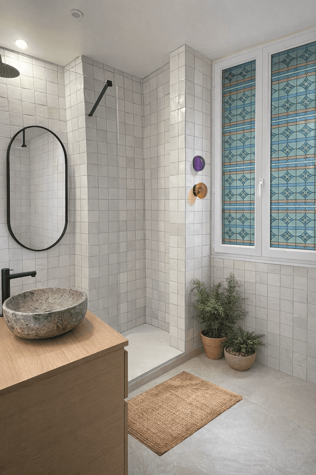 Architecture interieur Manon Rousseau Appartement Parisien Salle de bain douche