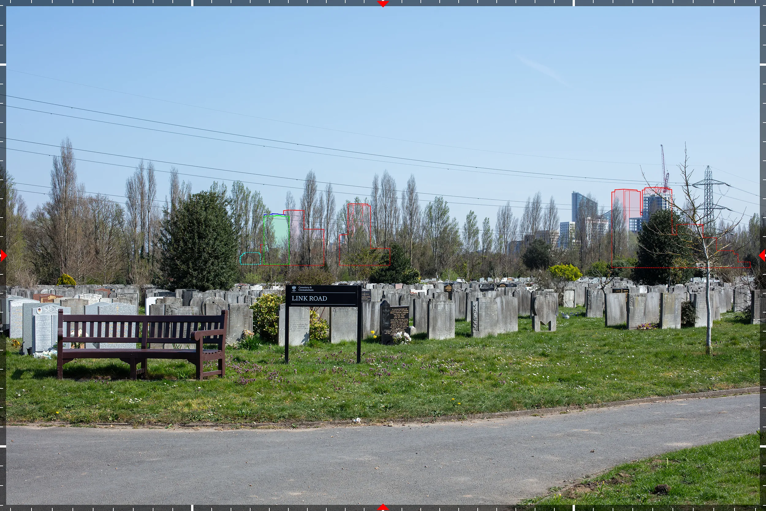 AVR1 verified view from Lime Avenue in the City of London Cemetery showing the proposed development.