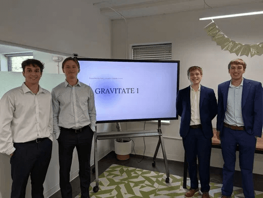 University of Arkansas capstone team presenting Gravitate 1