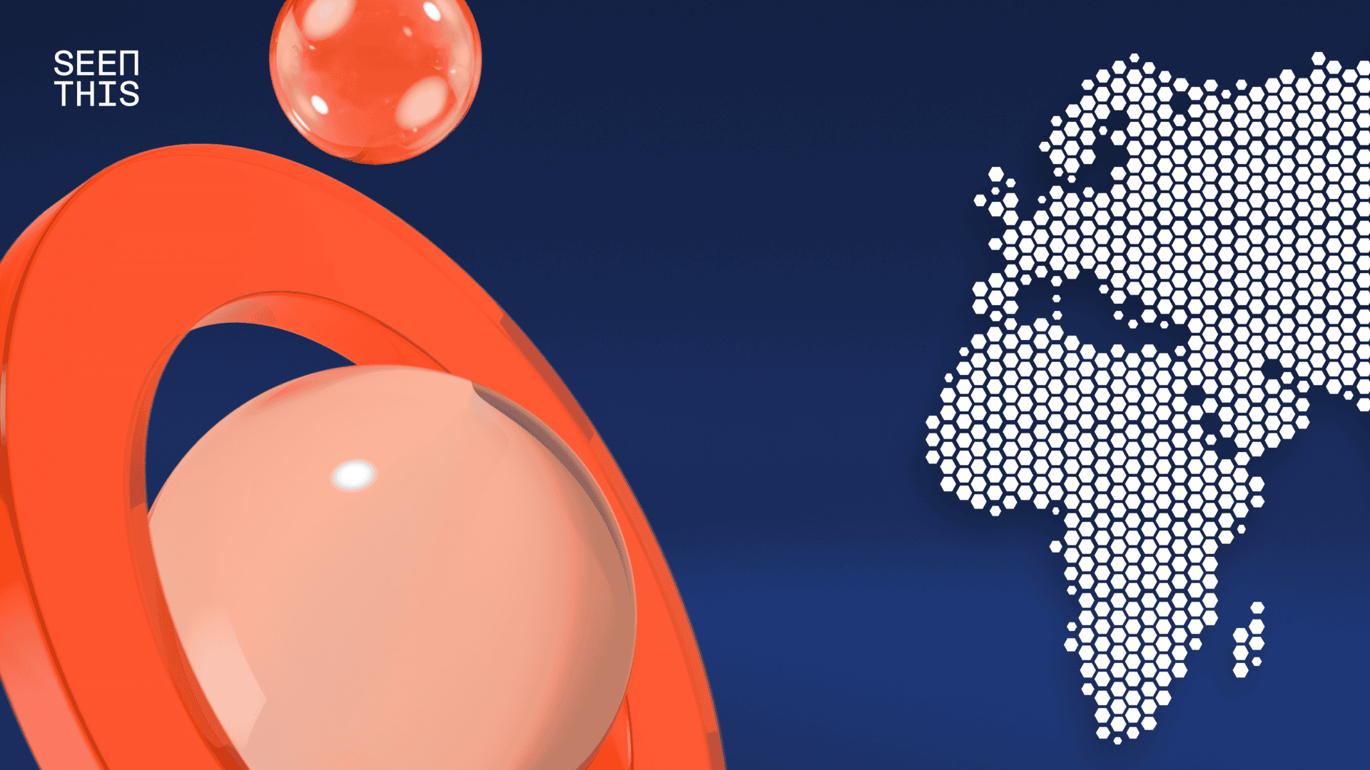 Map over europe and africa and orange planets