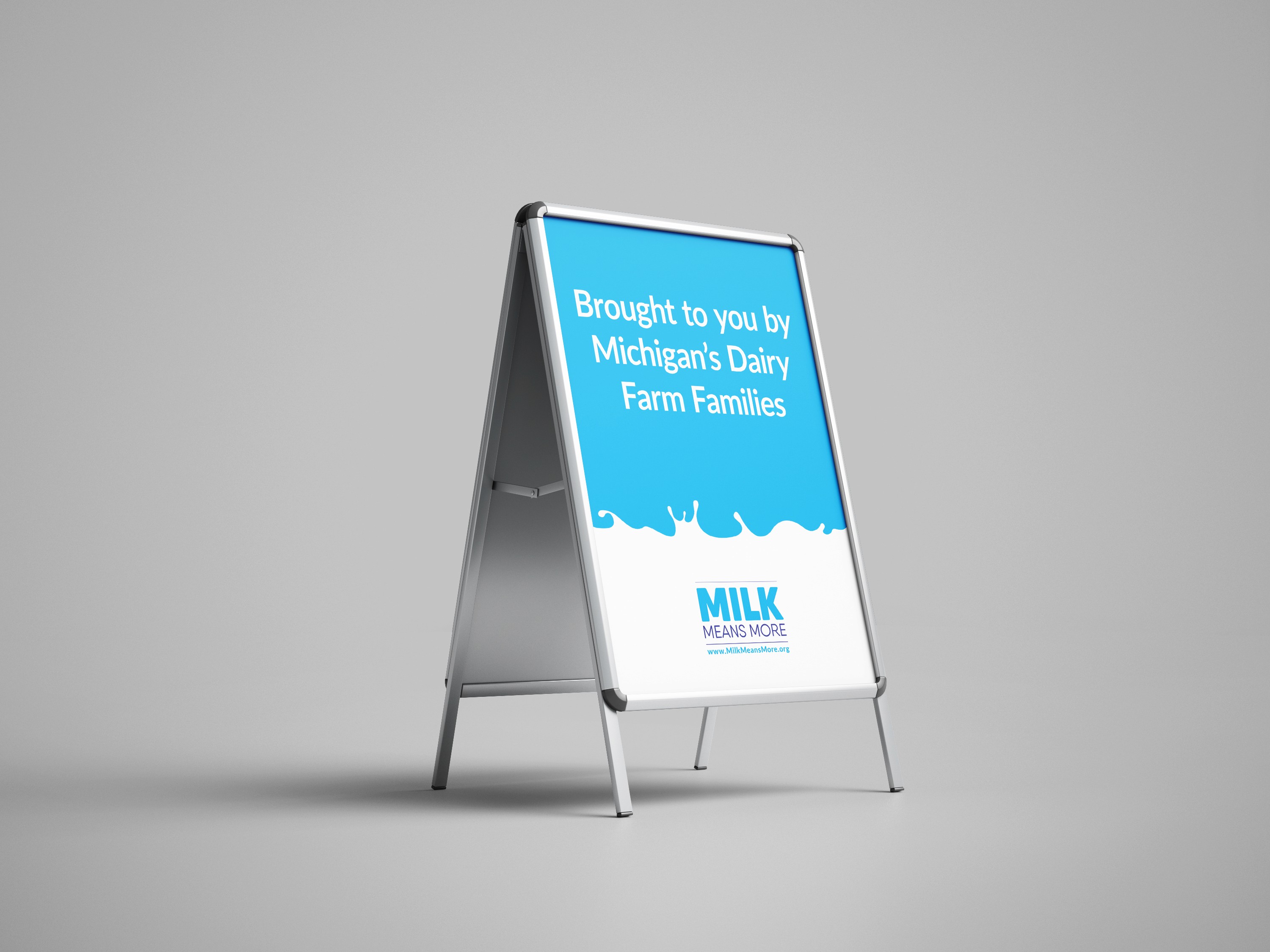 Mockup of A-frame signage