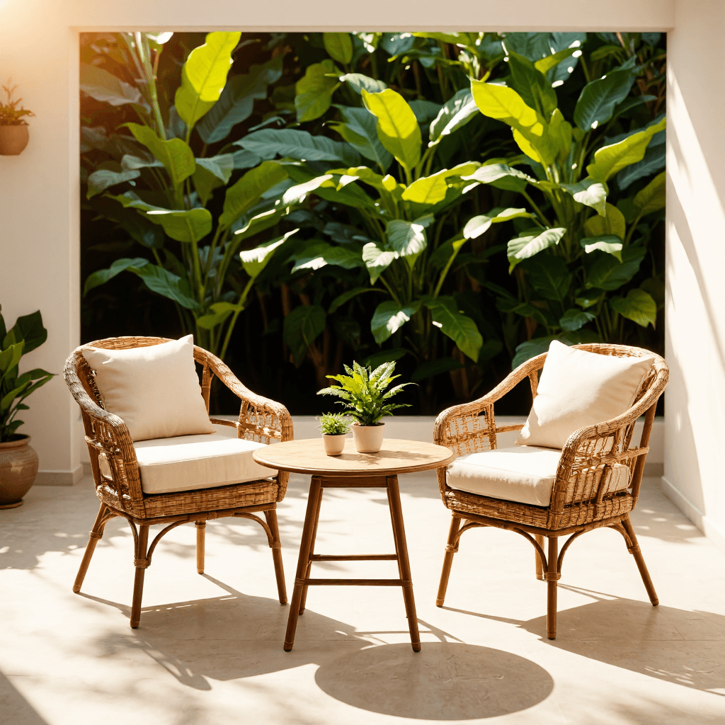 product photography of outdoor furniture set