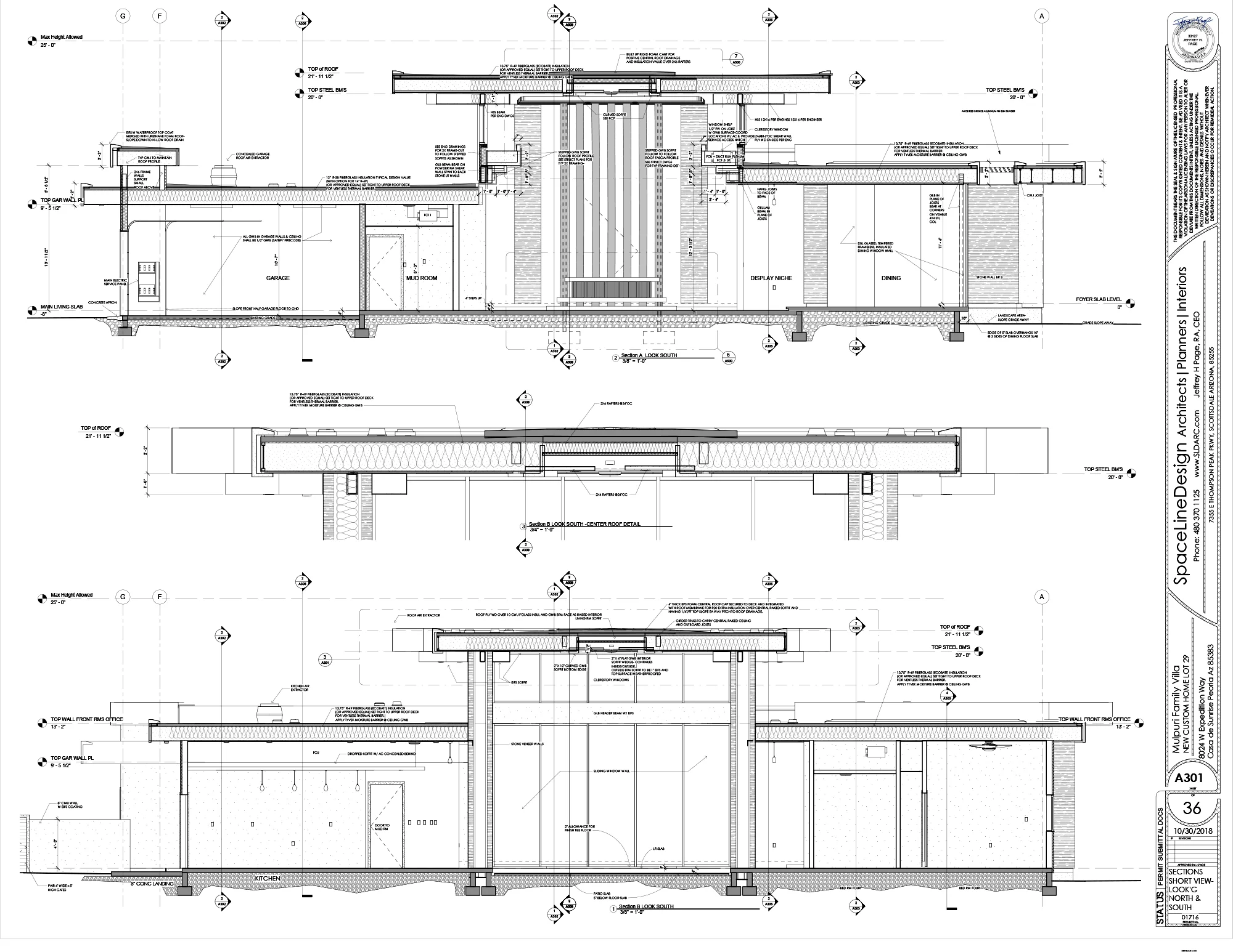 Architectural blueprint by SpaceLineDesign showcasing contemporary home design.