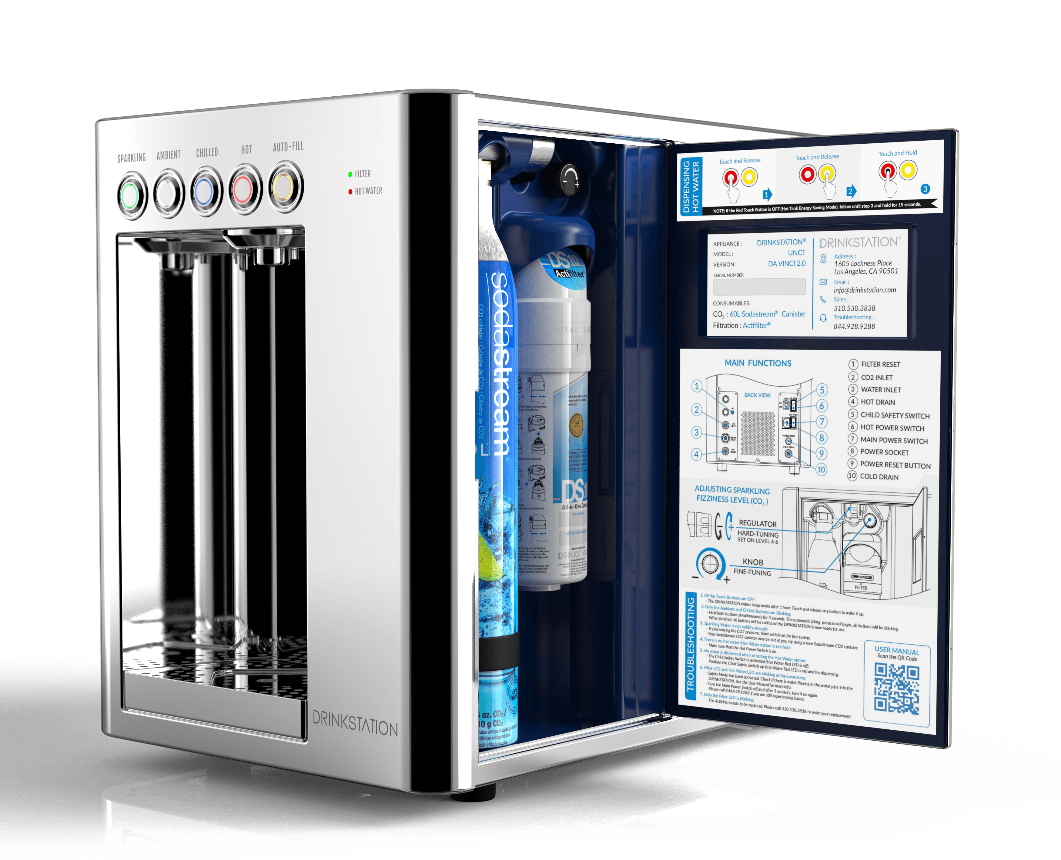 Da Vinci 2.0 with side cabinet open