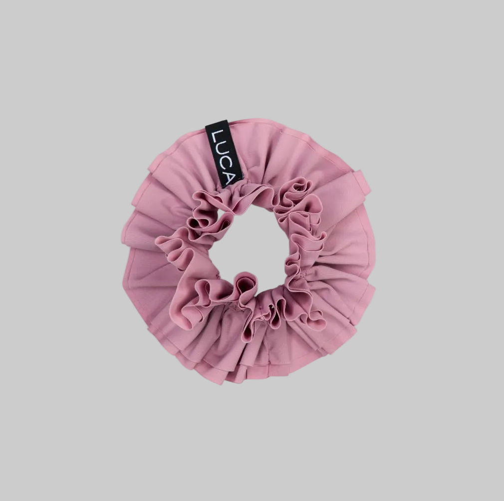 Dusty-pink-uplift-scrunchie-made-from-sweat-ready-leftover-cycling-jersey-fabric-perfect-for-hair
