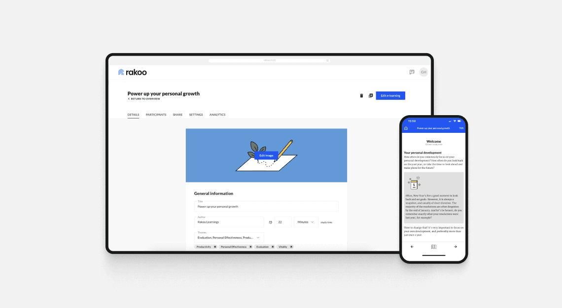 Desktop & app versie van online academy