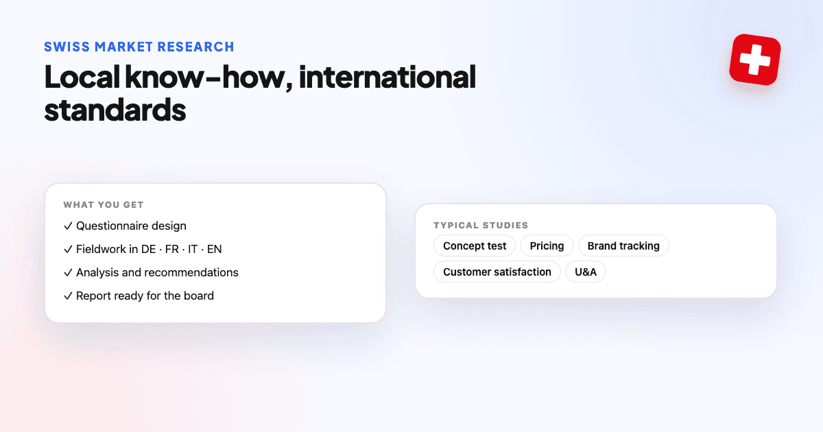 Why choose a market research company in Switzerland?