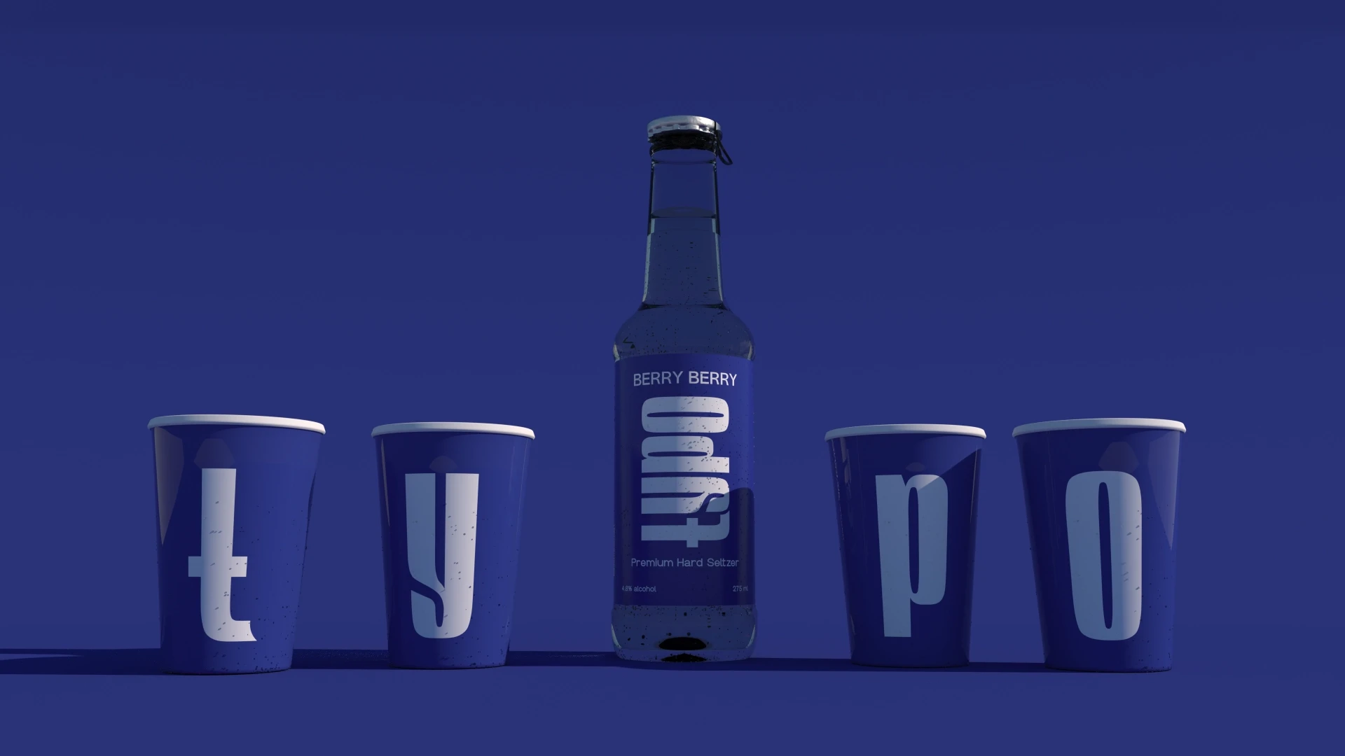 Typo premium hard seltzers liifestlyle 3D render