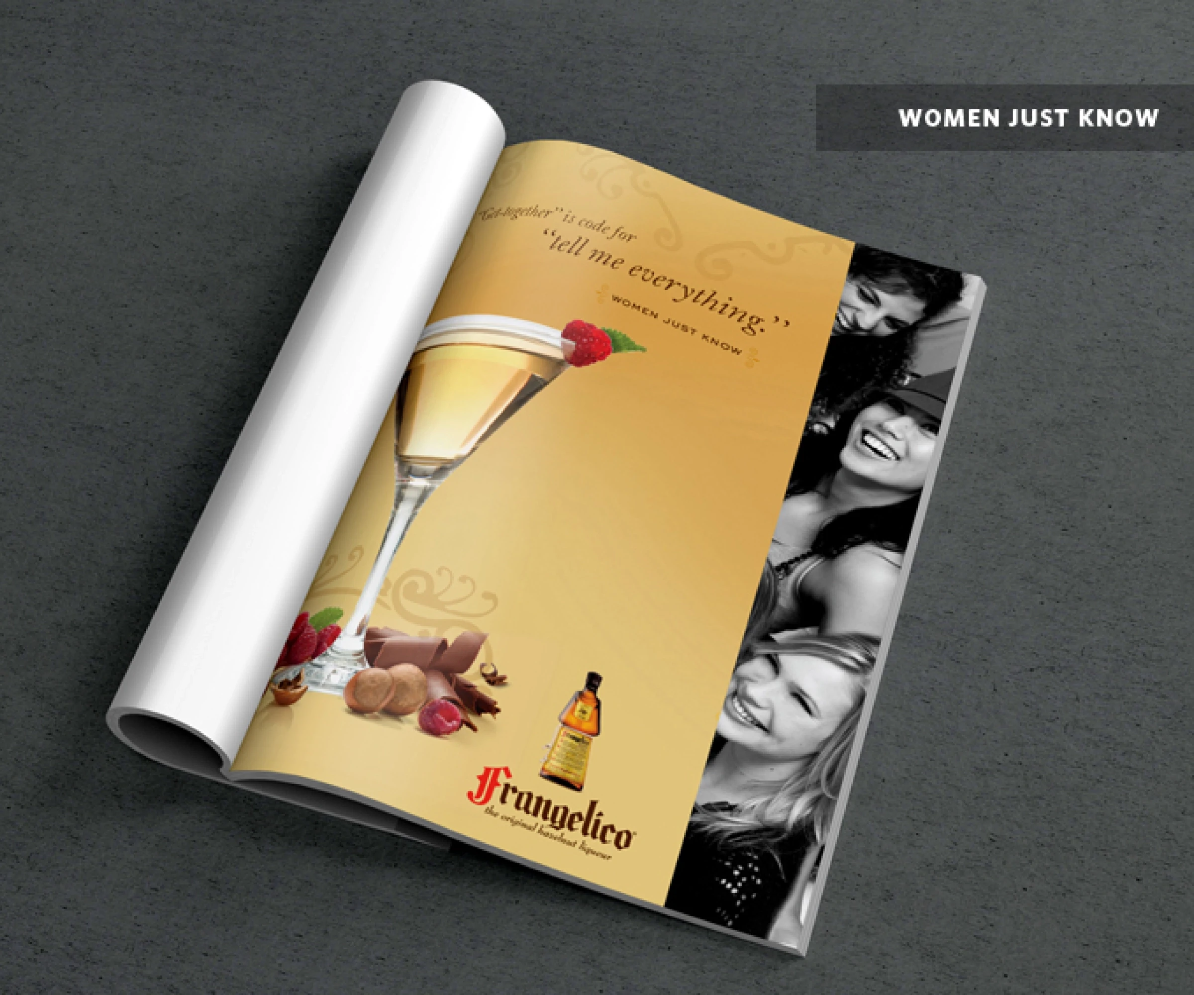 Frangelico ad in magazine