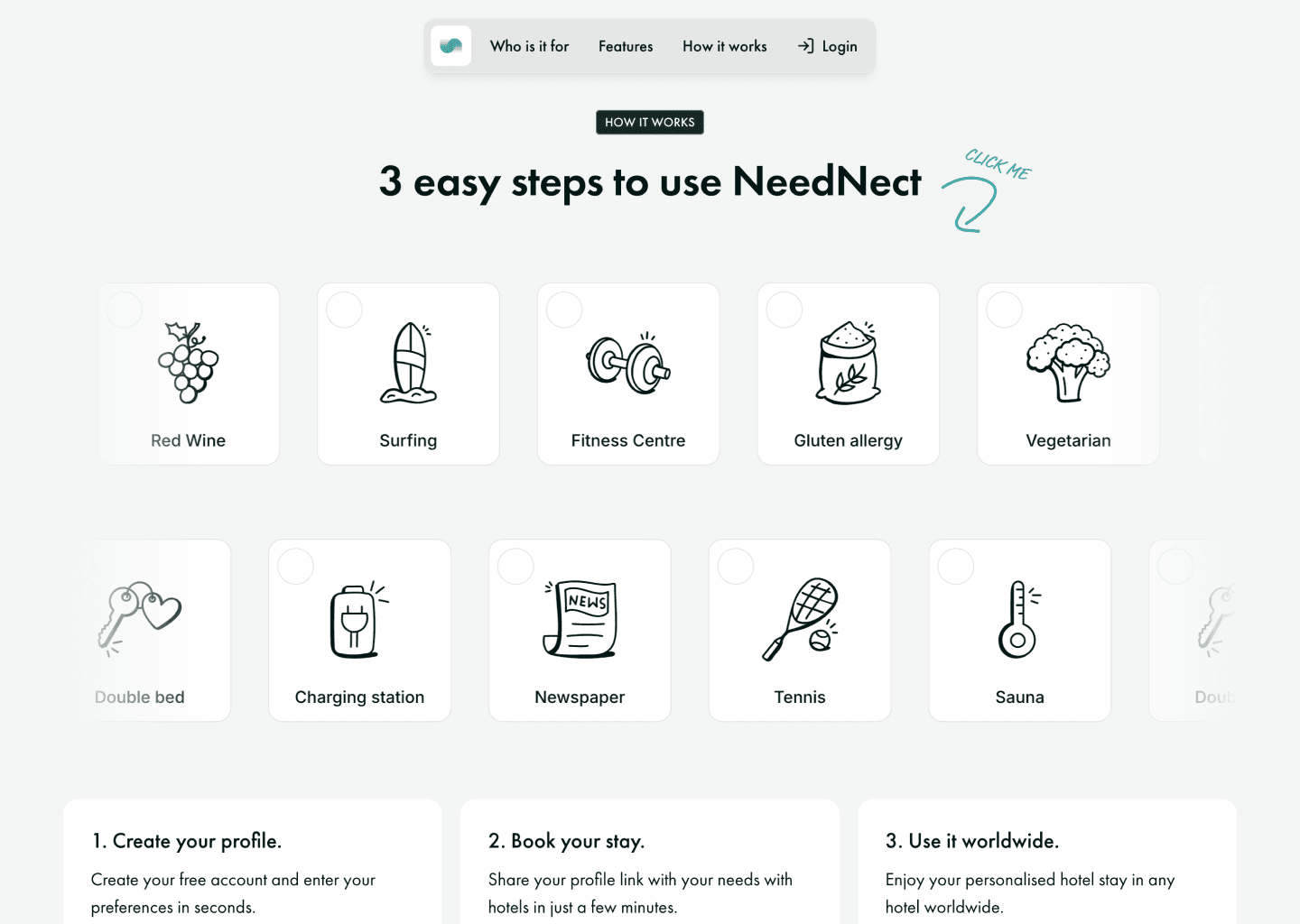 NeedNect Landingpage Screen Mockup