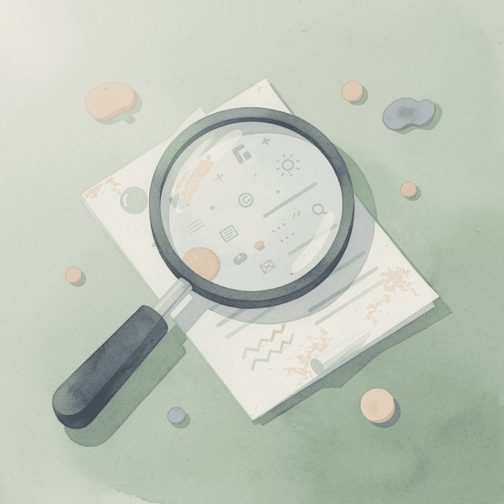 Magnifying glass examining a legal document representing lawsuit claim analysis