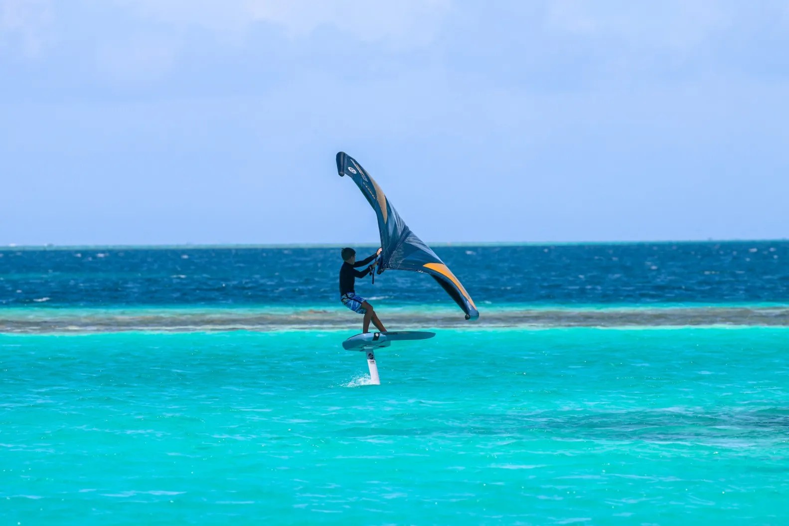 A man surfing