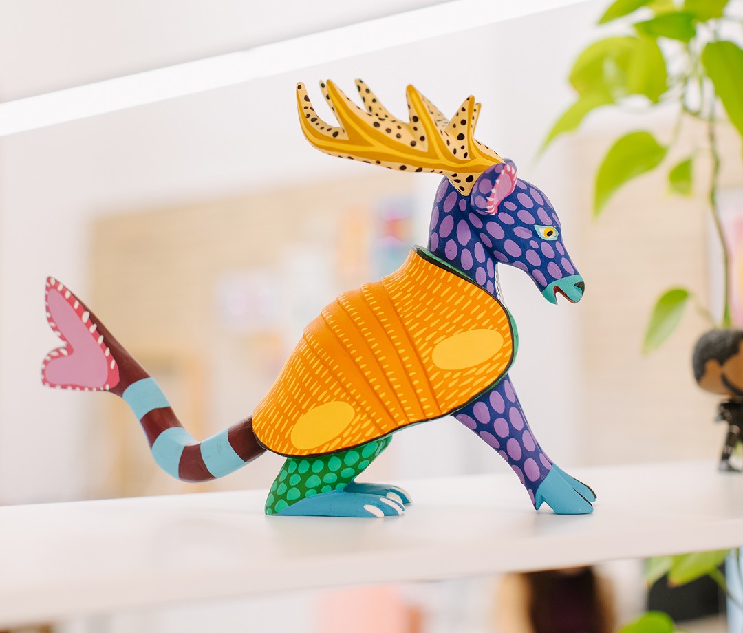 A Mexican 'alebrije' creature decoration