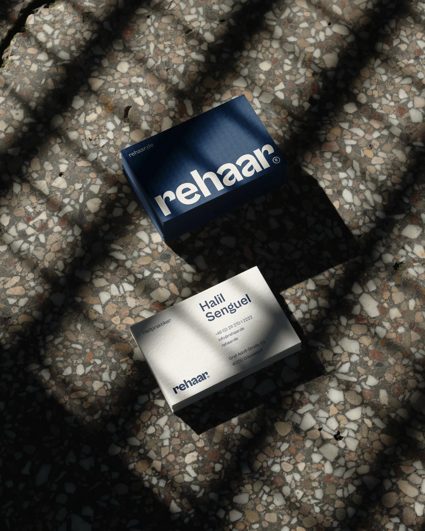 Flatlay business cards
