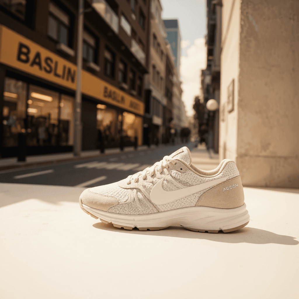 product photography of pair of athletic shoes