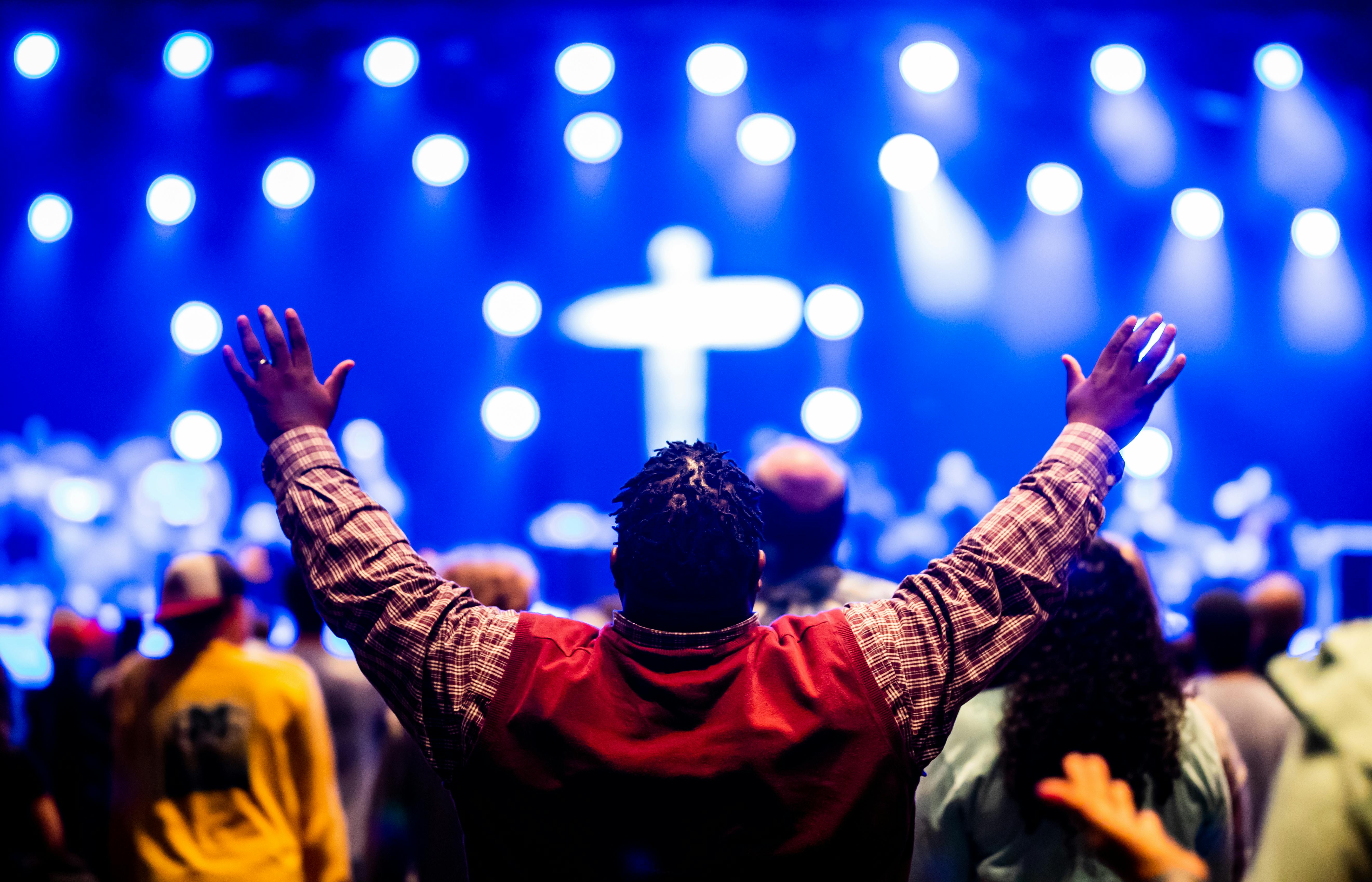 A gospel artist singing