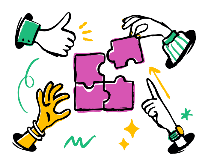 Teamwork puzzle image