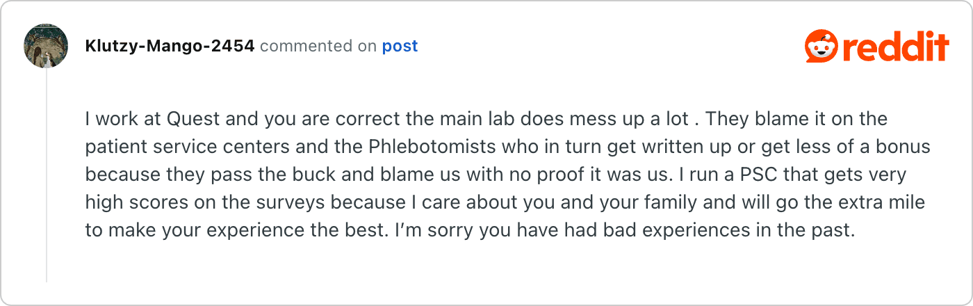 Post on Reddit