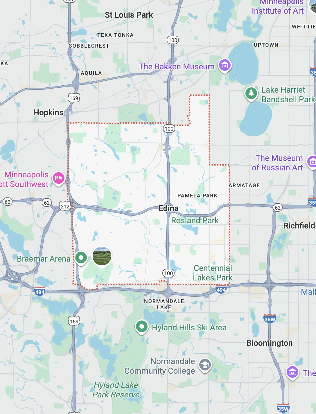 Edina, MN map