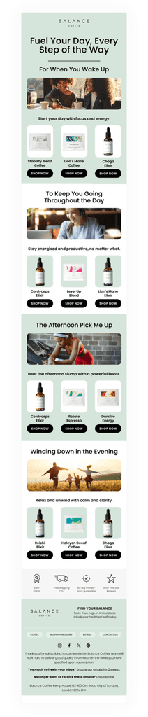 GrowthTrigger Email Design - Balance Coffee