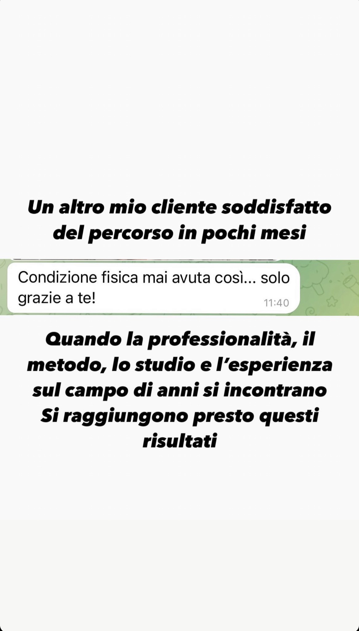 Testimonianza cliente servizio online coaching Fabio Martorelli