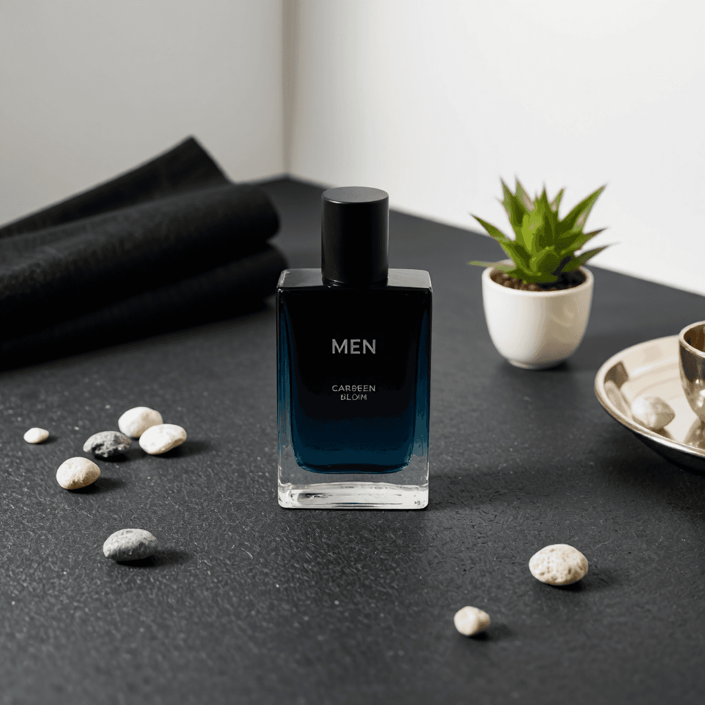 product photography of bottle of men's fragrance