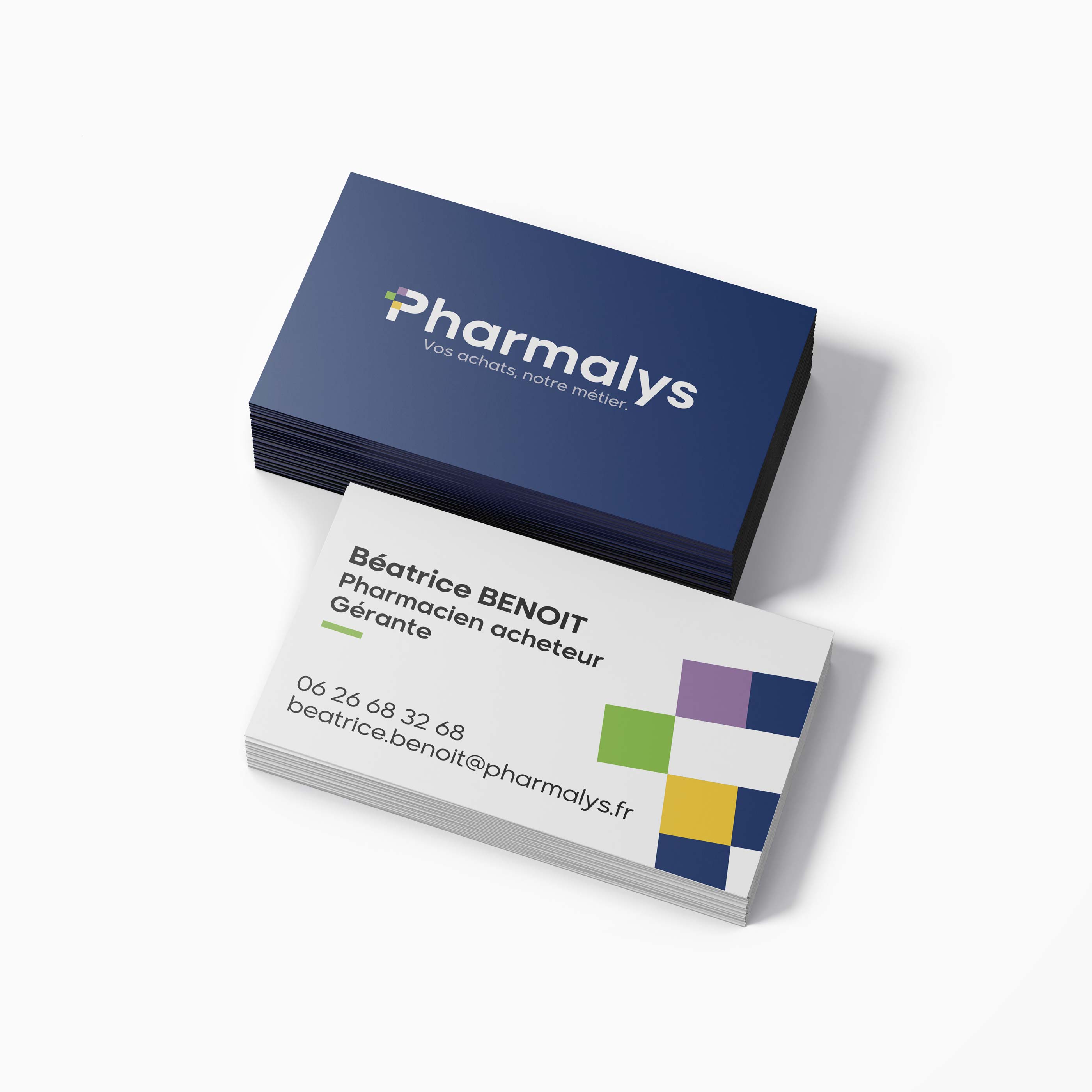 Carte de visite pour Pharmalys, recto verso