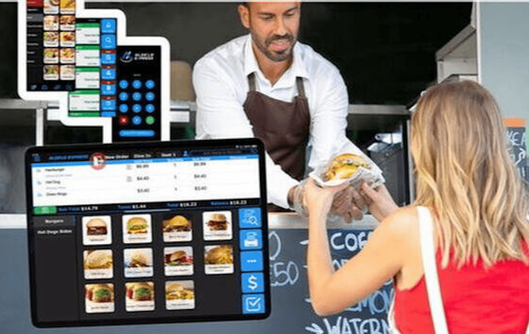 Aldelo ePay female clerk uses it at the front desk.