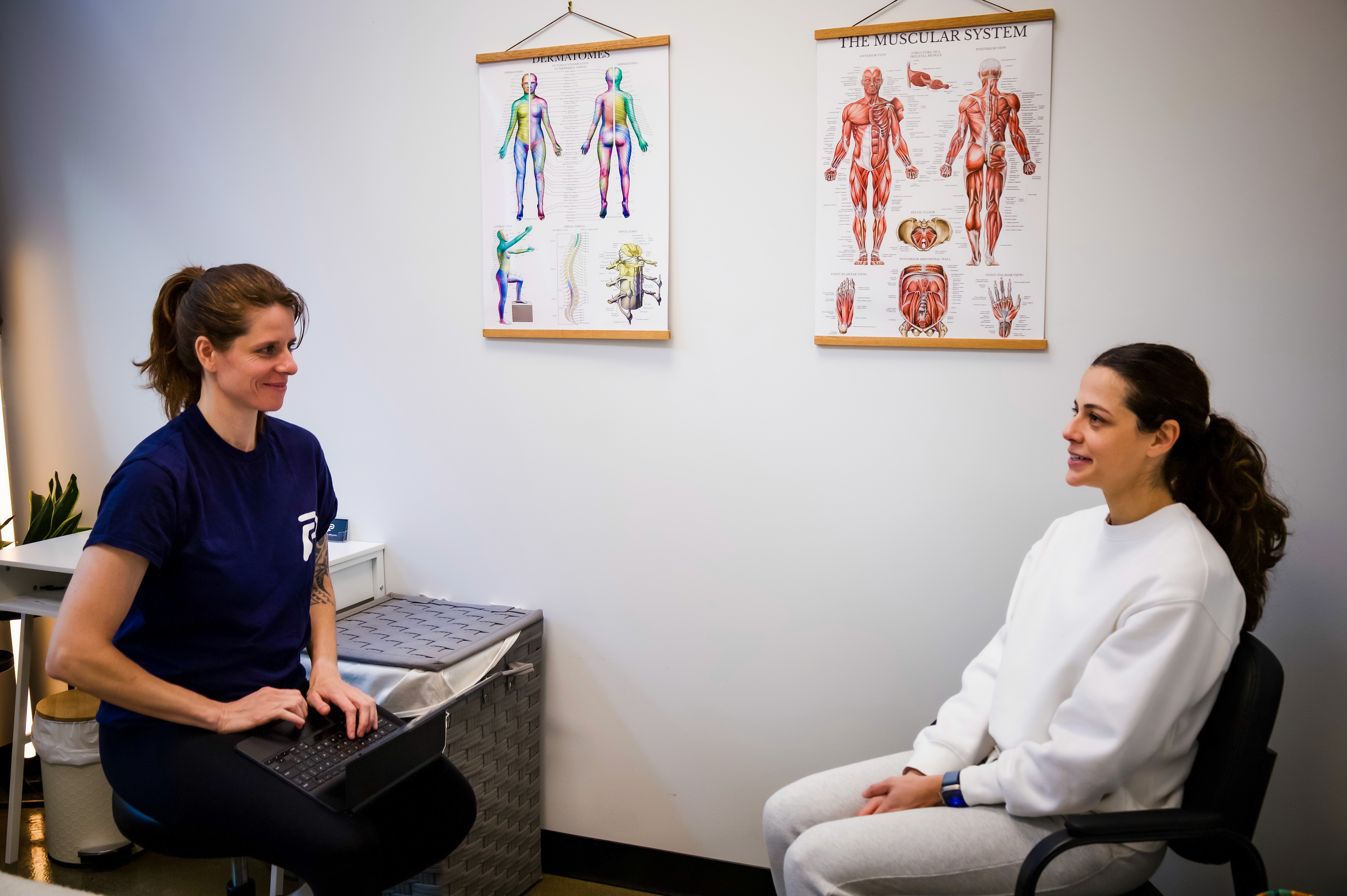 Our Dietitian taking a patient's intake 