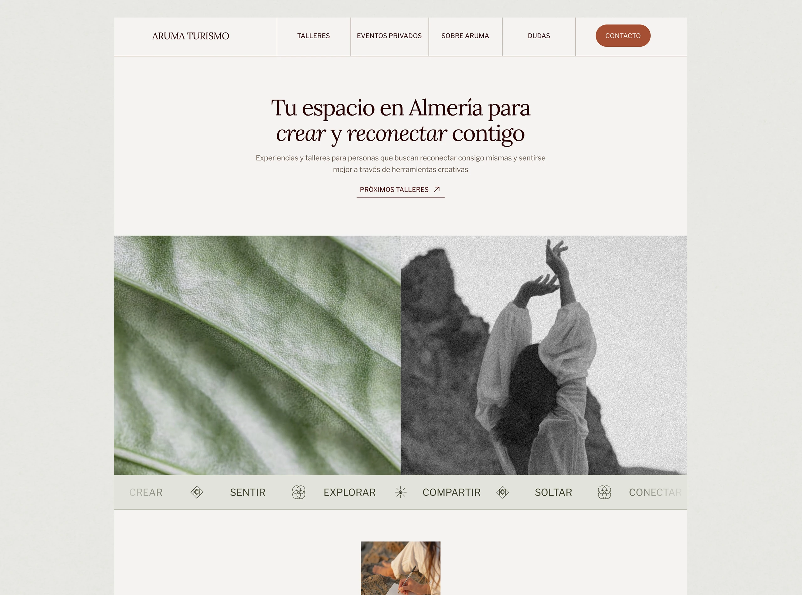 Diseñadora web en Almería para web de creatividad y bienestar