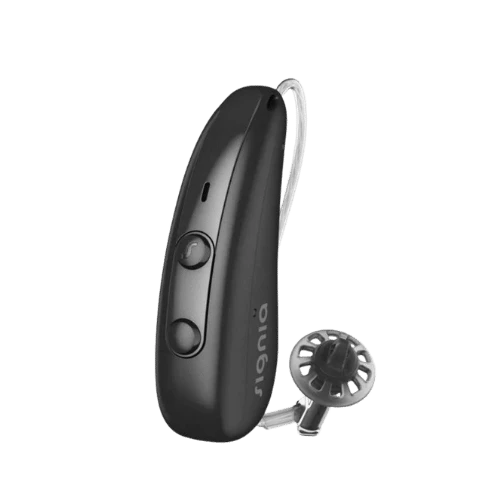 Aide auditive Signia Pure Charge&Go 7IX : rechargeable et connectée, idéale pour les pertes auditives légères à moyennes. A découvrir chez Audio Pour Tous. 