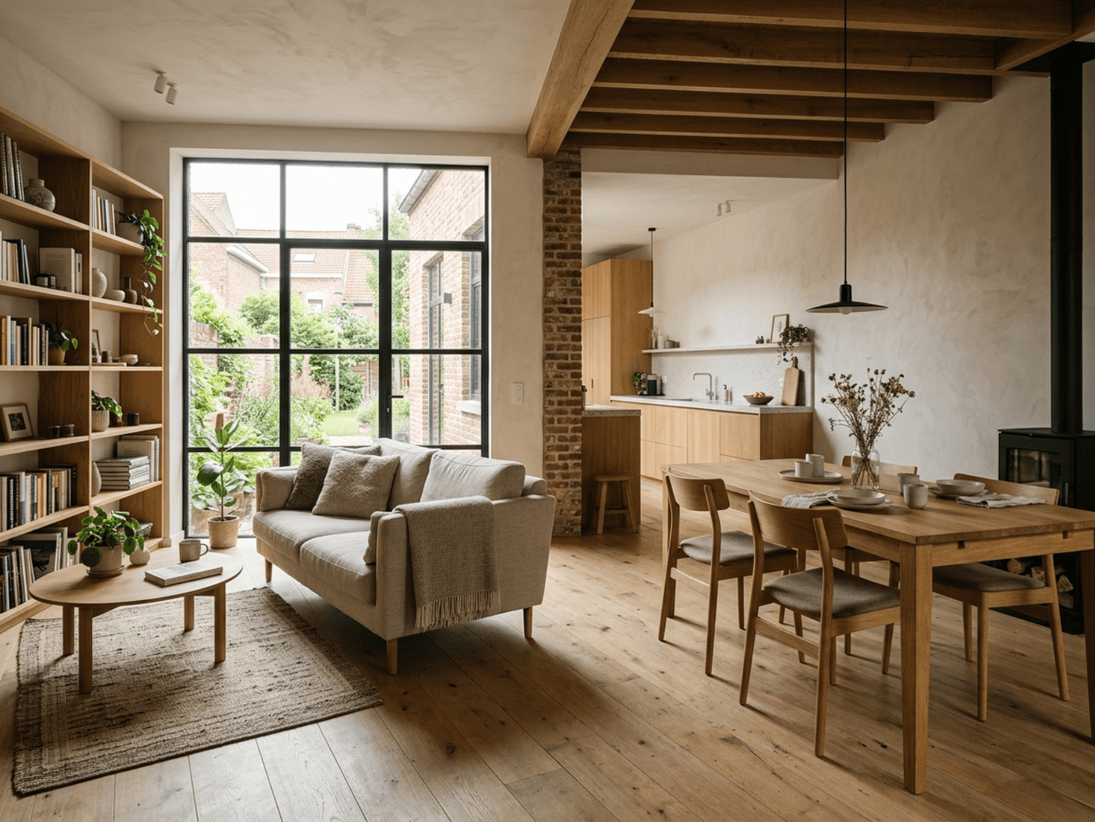 Maison en Belgique avec un interieur rénové