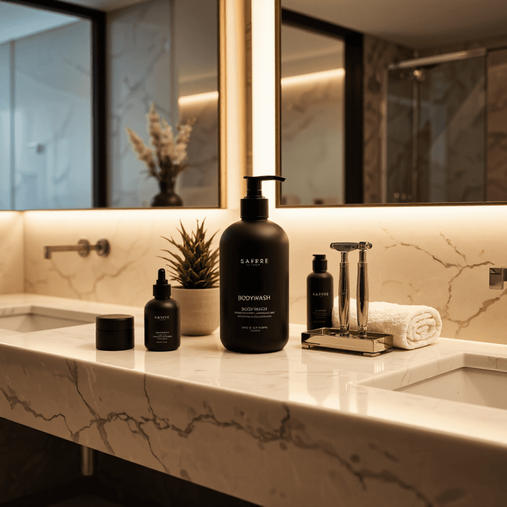 product photography of body wash