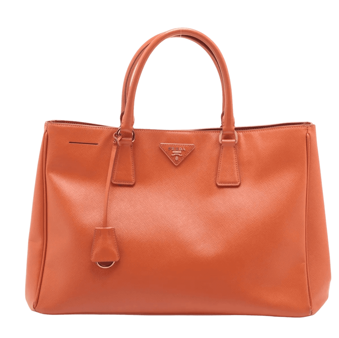 Prada Orange Saffiano Lux Leather Large Gardener's Tote
