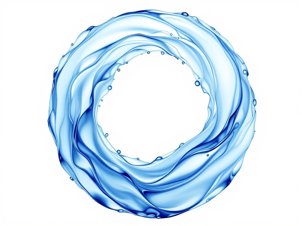 Water forming a circle