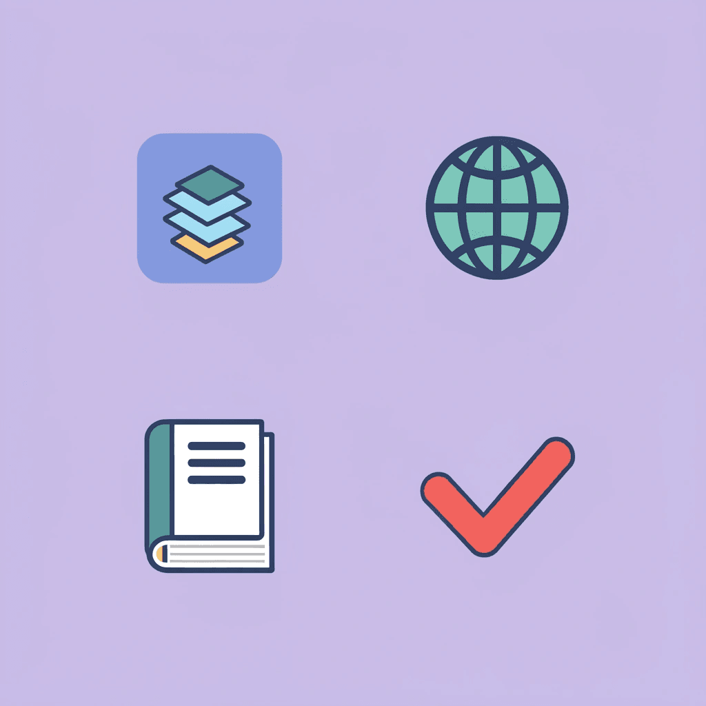 Four-grid layout displaying the four elements of contextual understanding