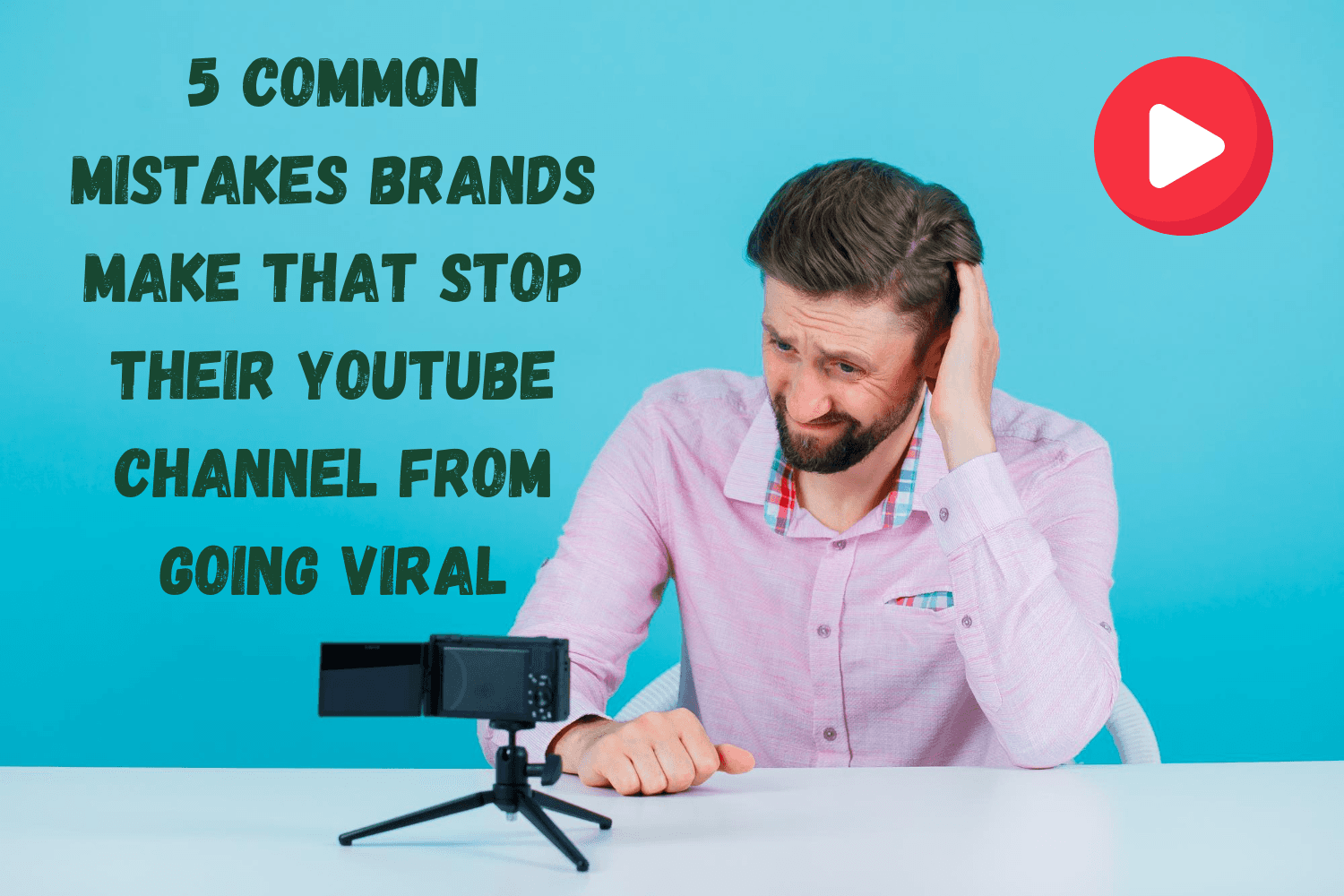 An infographic highlighting three common mistakes brands make that hinder their YouTube channel's viral potential.