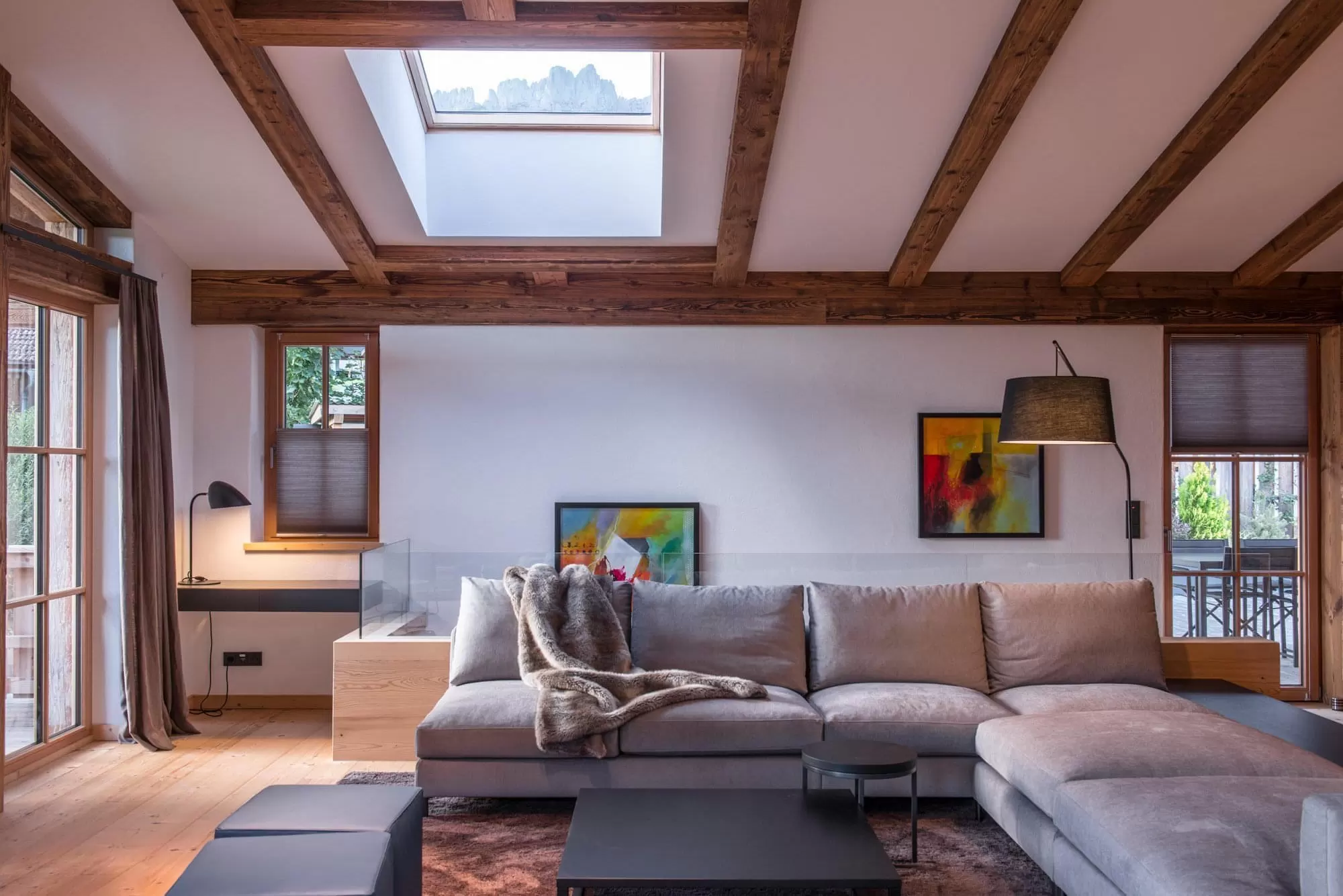 Design-Chalet in Going mit offenem Wohnraum, Sichtbalken und Panoramafenstern – Neubauimmobilie in Bestlage am Wilden Kaiser.