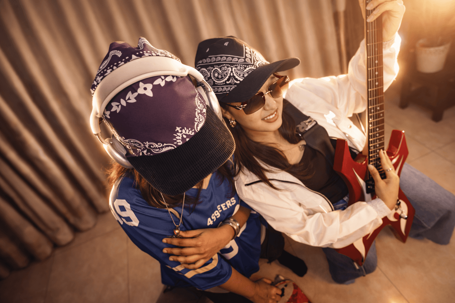 blue denim jeans and brown leather shoes