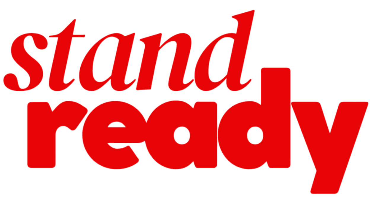 White interwoven logo on black background. Simple, minimalist design.