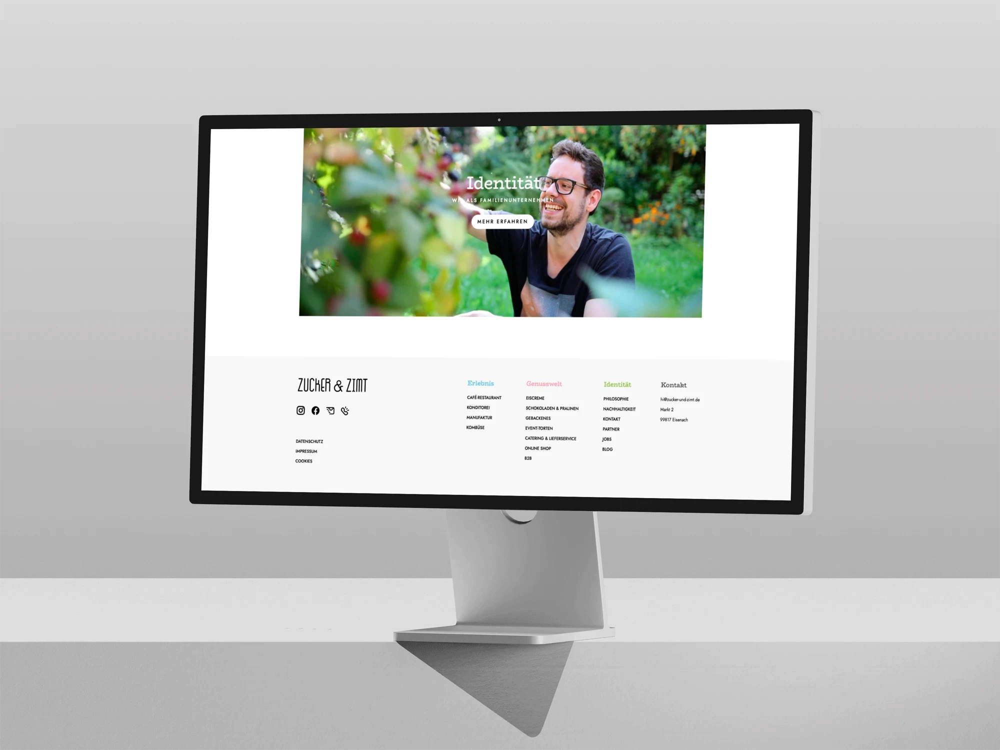 Desktop Mockup - Webdesign und Entwicklung Zucker & Zimt