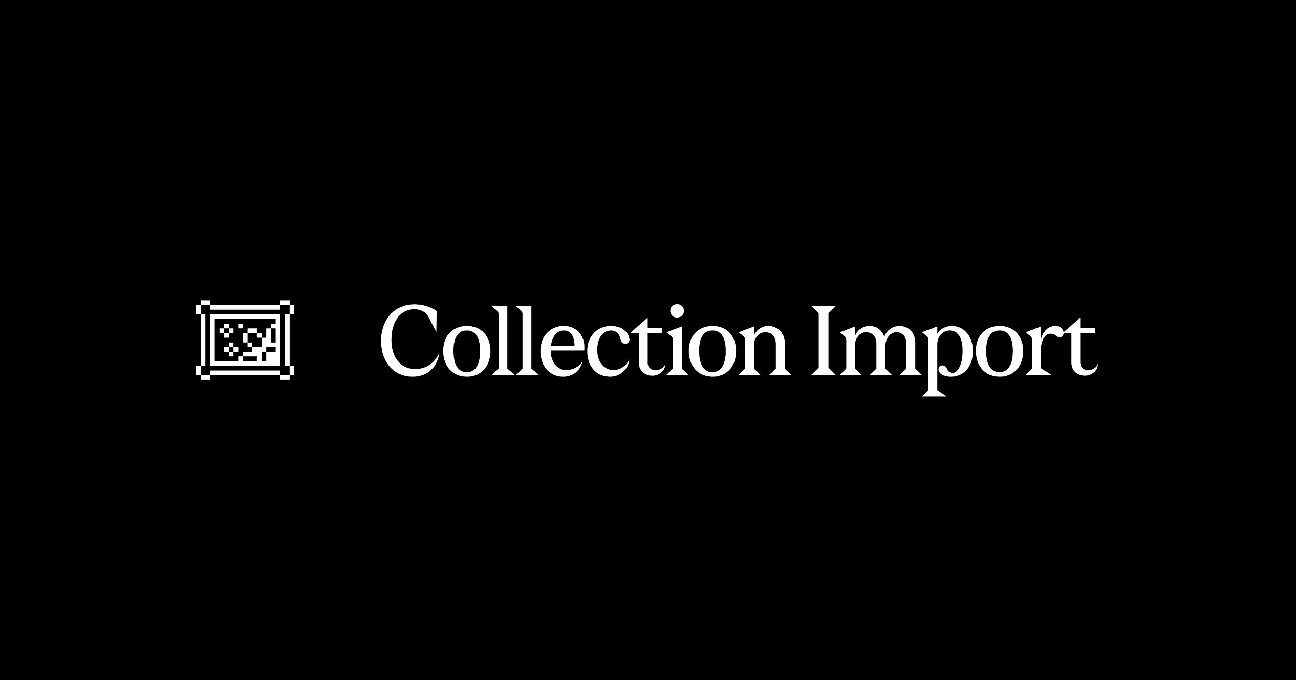 Art collection impor title with an icon