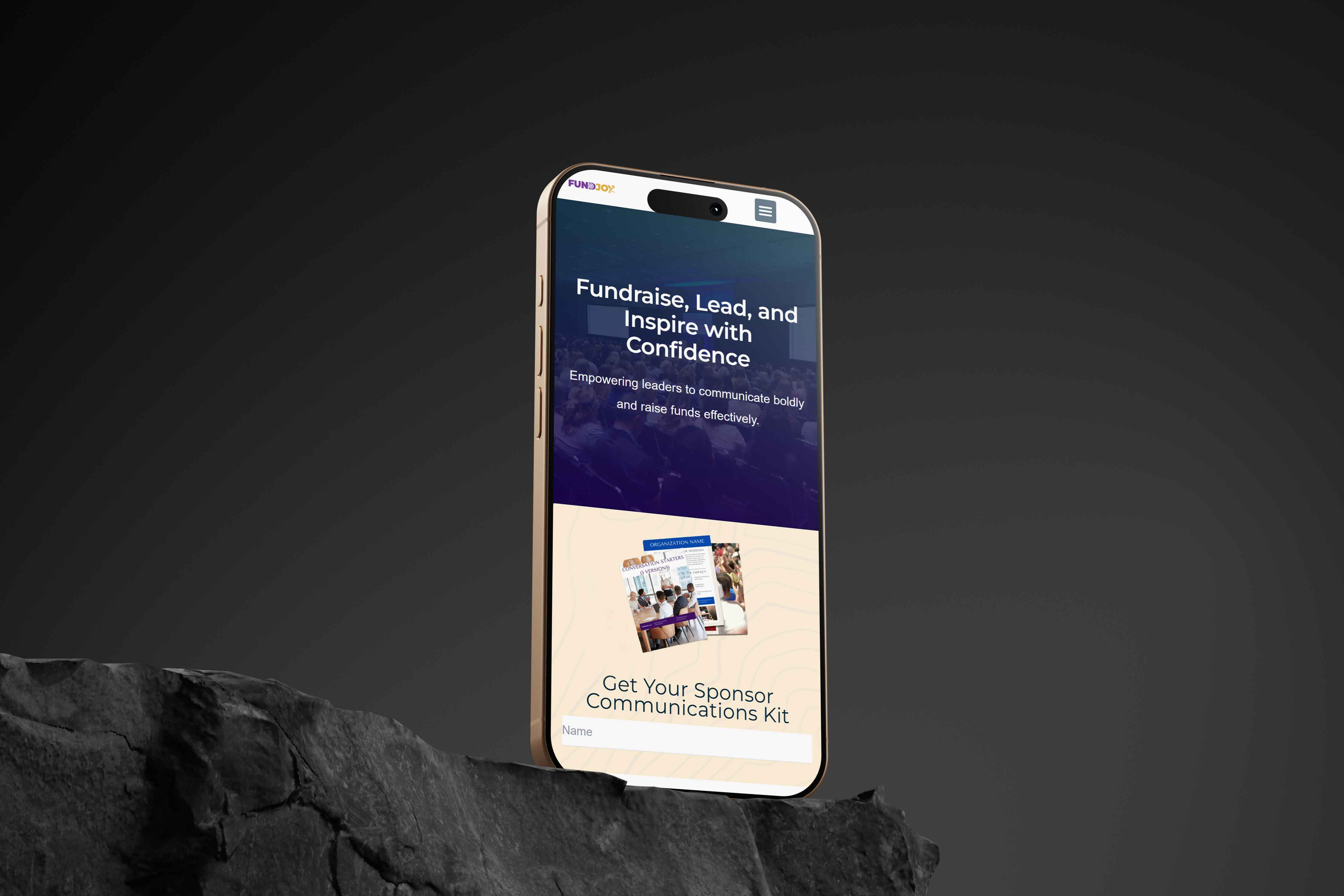 FundJoy – Empowering Fundraising and Public Speaking - Mobile Screens