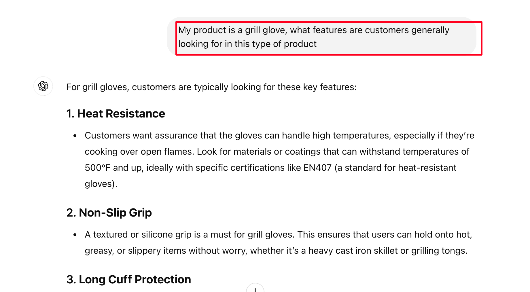 Visual representation of leveraging ChatGPT for idea generation, such as product ideas and feature lists, while refining listings with expert knowledge.