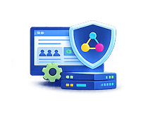 웹 인터페이스 화면과 기어 아이콘이 결합된 이미지로 Alpy를 통한 AI Agent 구축을 상징하는 이미지