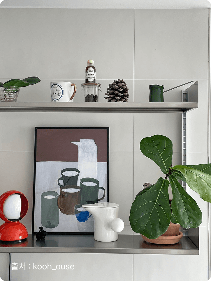 우유와 컵 포스터