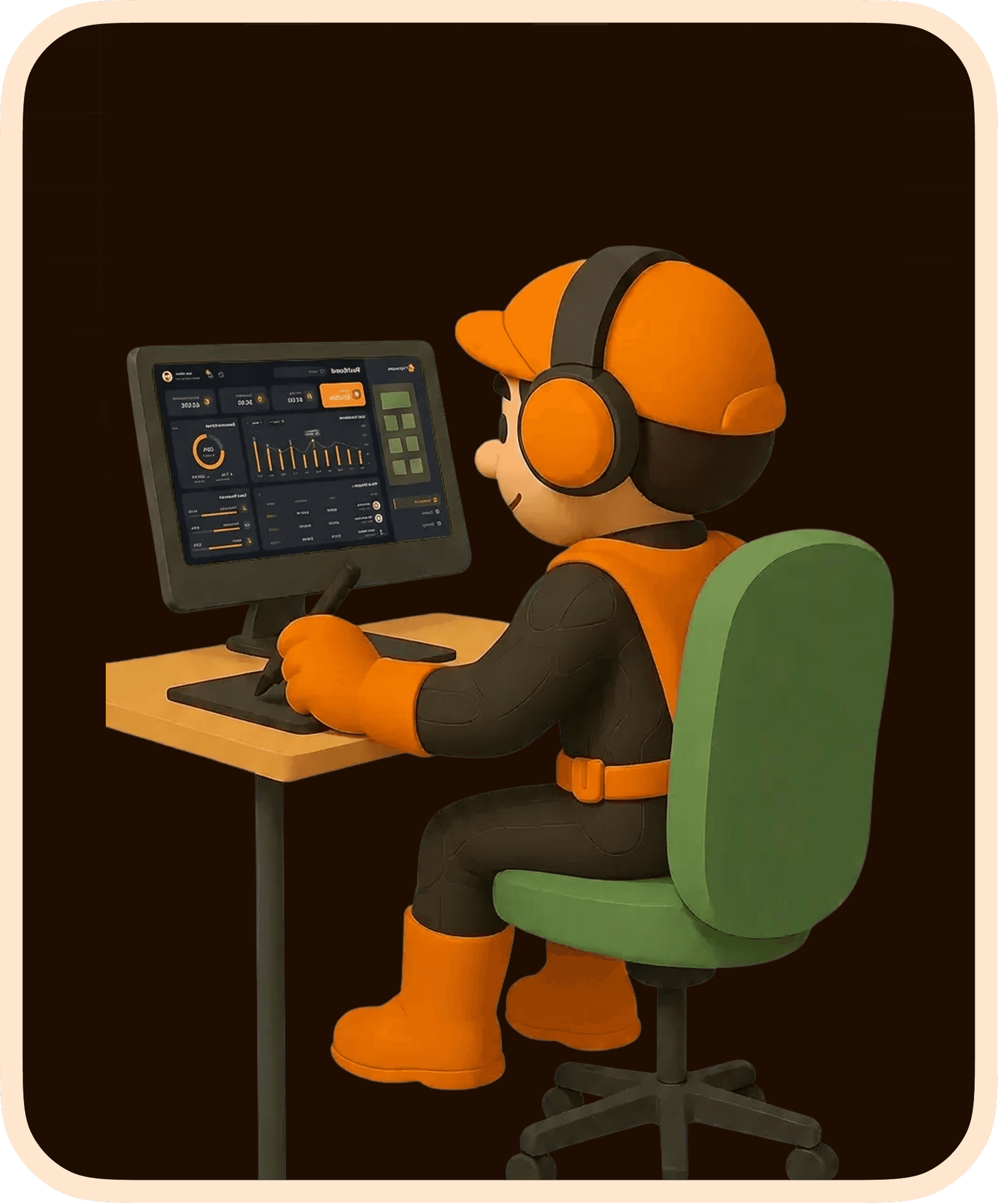 HR software screen in lapttop mockup