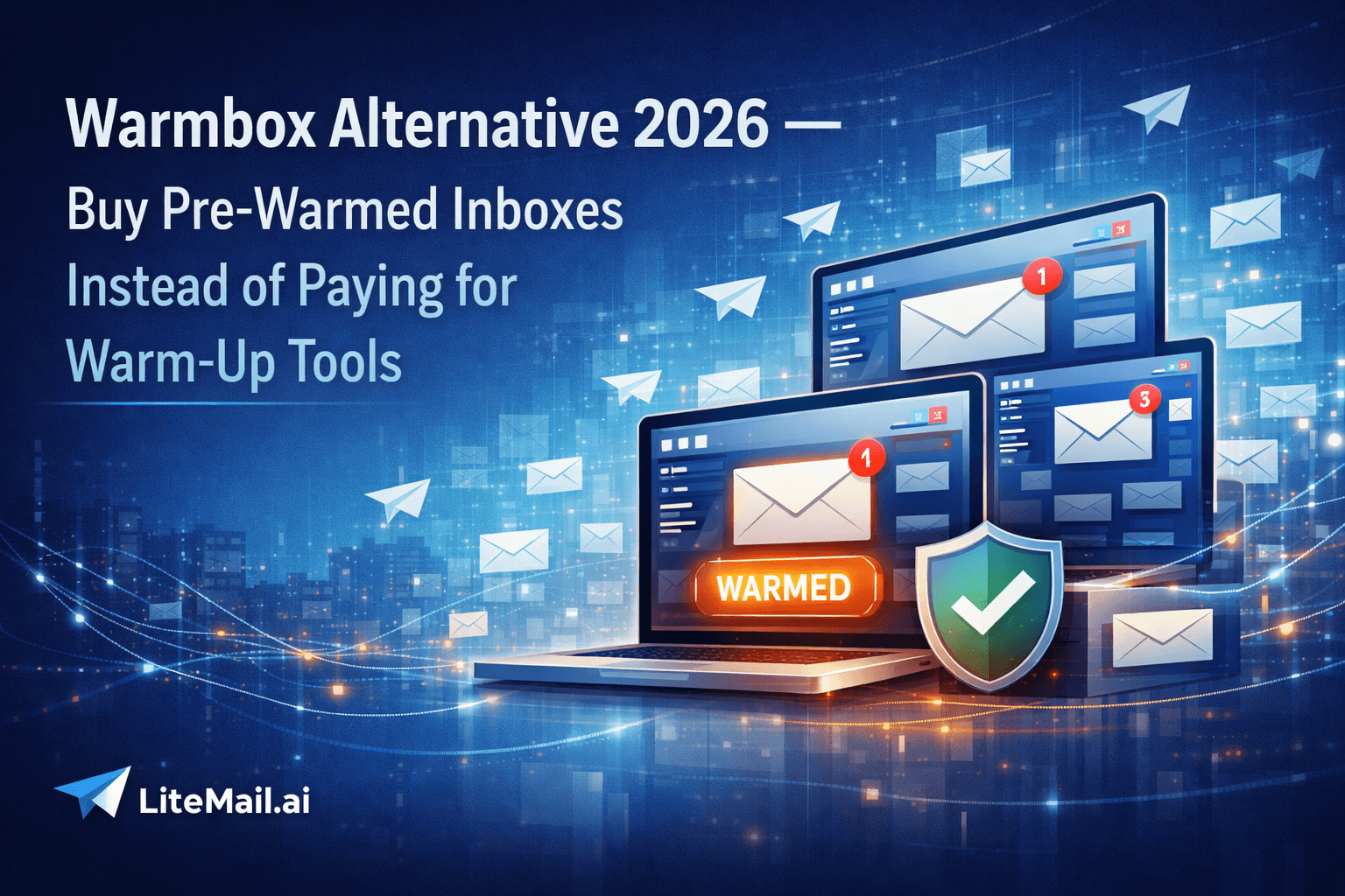 Warmbox monthly tool cost vs Litemail pre-warmed inbox one-time setup cost comparison chart